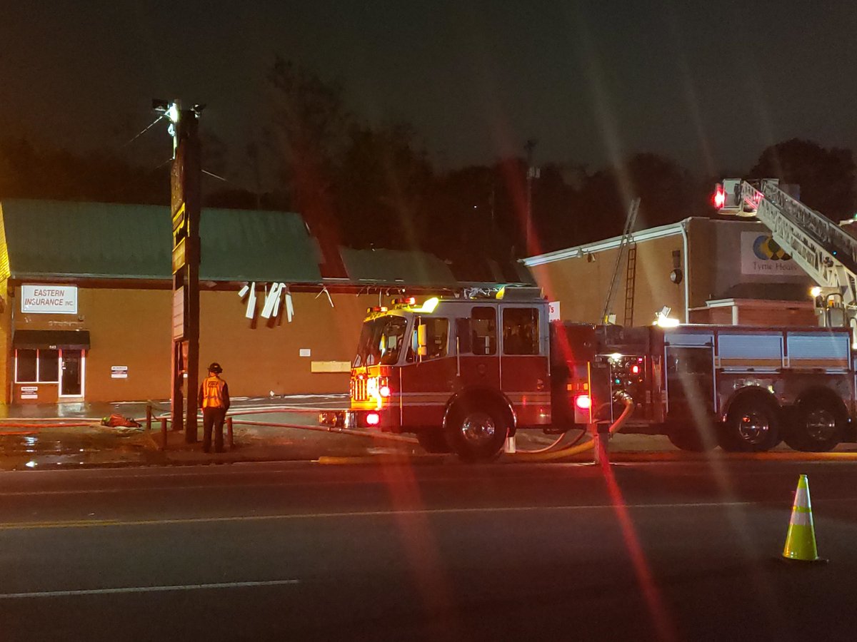 Multiple businesses are damaged in an early Monday morning fire in Clarksville.