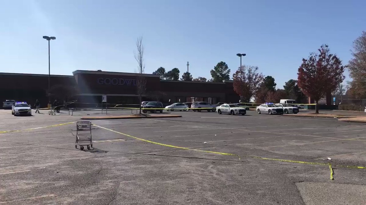 MPD tells they're investigating  
shooting — this one outside the Goodwill on Austin Peay in the Covington Springs shopping center.  It looks like those officers we captured on camera speeding away from the Martha Dr. shooting were headed here. 