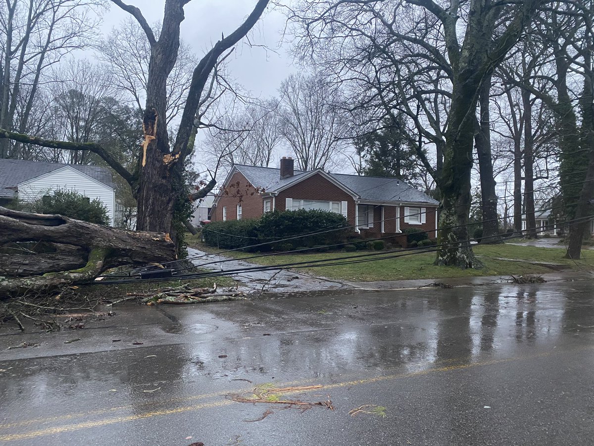 More damage in Lawrenceburg. This neighborhood is across the street from the Middle School. One woman telling she was scared as she heard the storm roll through last night. She has no power