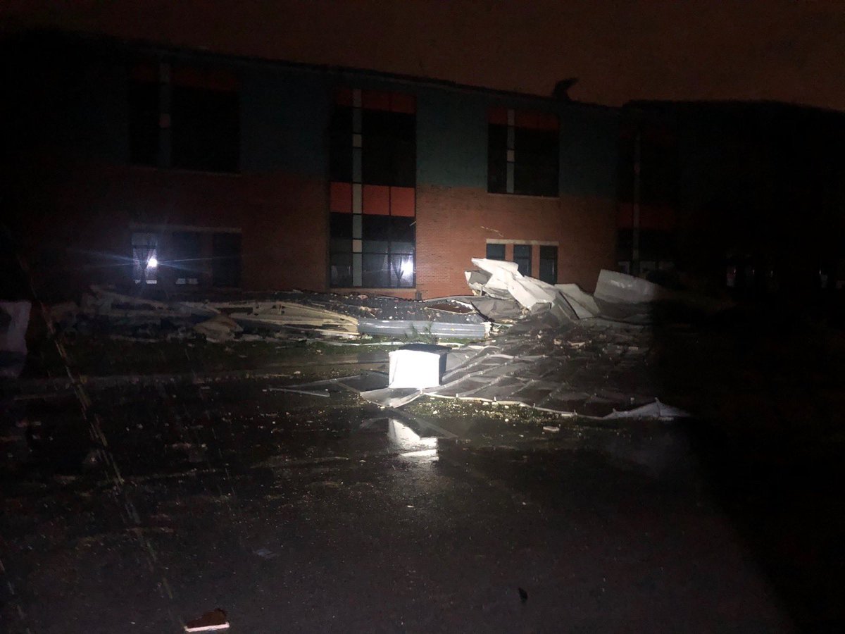 School damage: East Brainerd Elementary sustained damage with tonight’s storms.