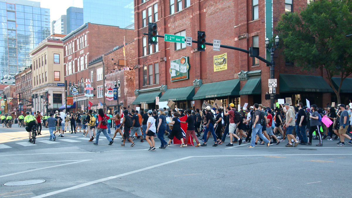 Metro Police report 1 arrest after yesterday's protest in Nashville