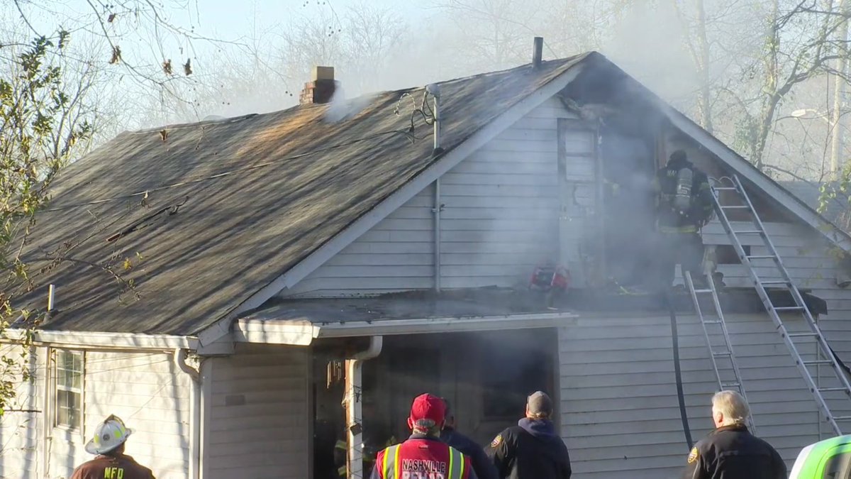 Crews are on the scene of a house fire on Carter Street in East Nashville