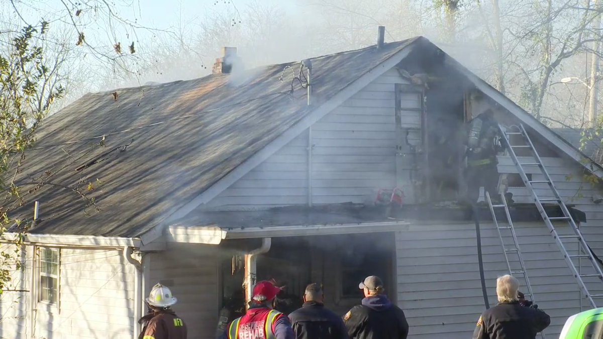 Crews are on the scene of a house fire on Carter Street in East Nashville