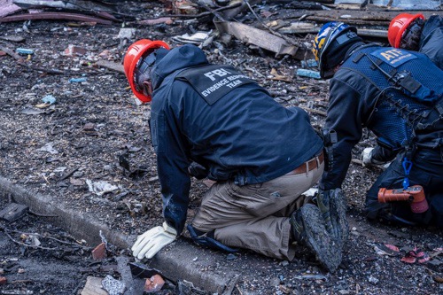 These photos were taken in Nashville at the blast site. FBI and ATF Evidence Response Teams (ERT) continue to process the scene of the Christmas Day explosion in Nashville, TN. The teams are searching for evidence to assist in the ongoing investigation