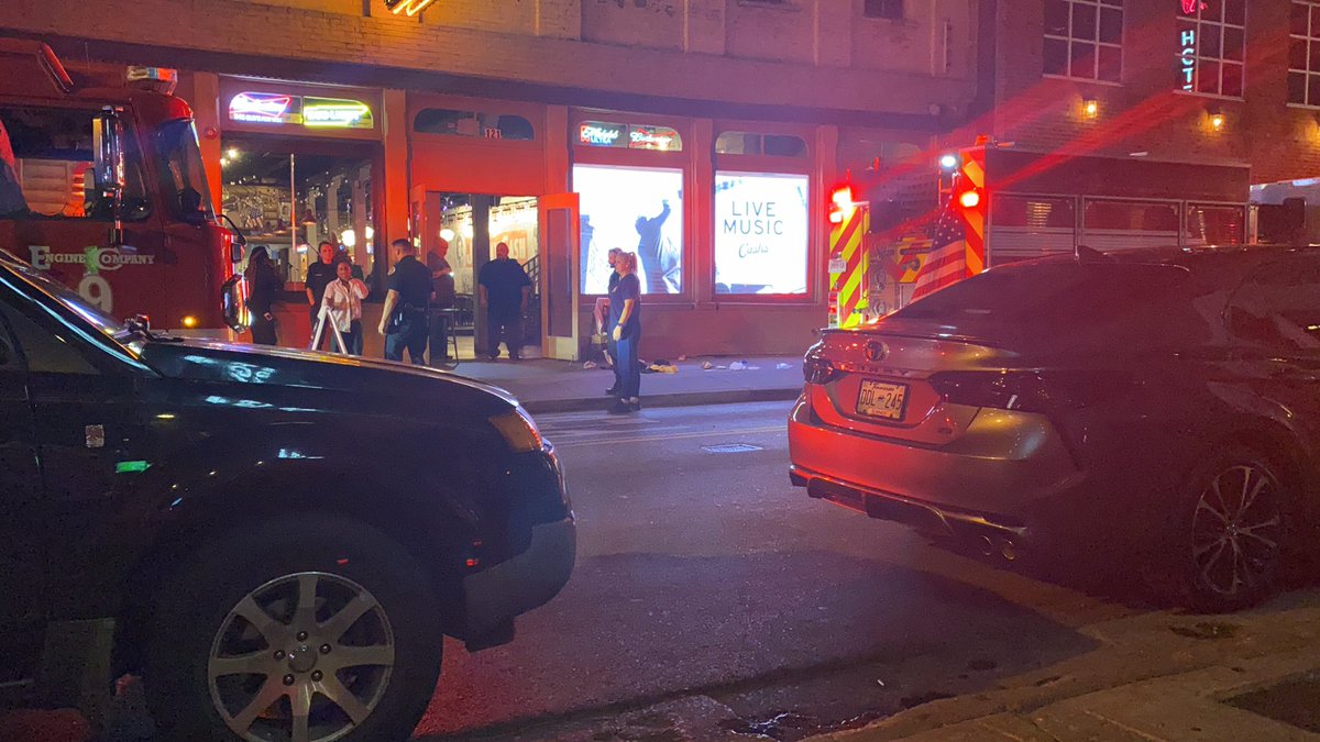 Nashville police on scene of a shooting on 3rd Ave according to NPD incident log