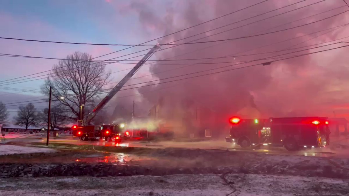 MASSIVE CHURCH FIRE in Munford, TN. Firefighters are still battling flames more than 8 hours after fire started.