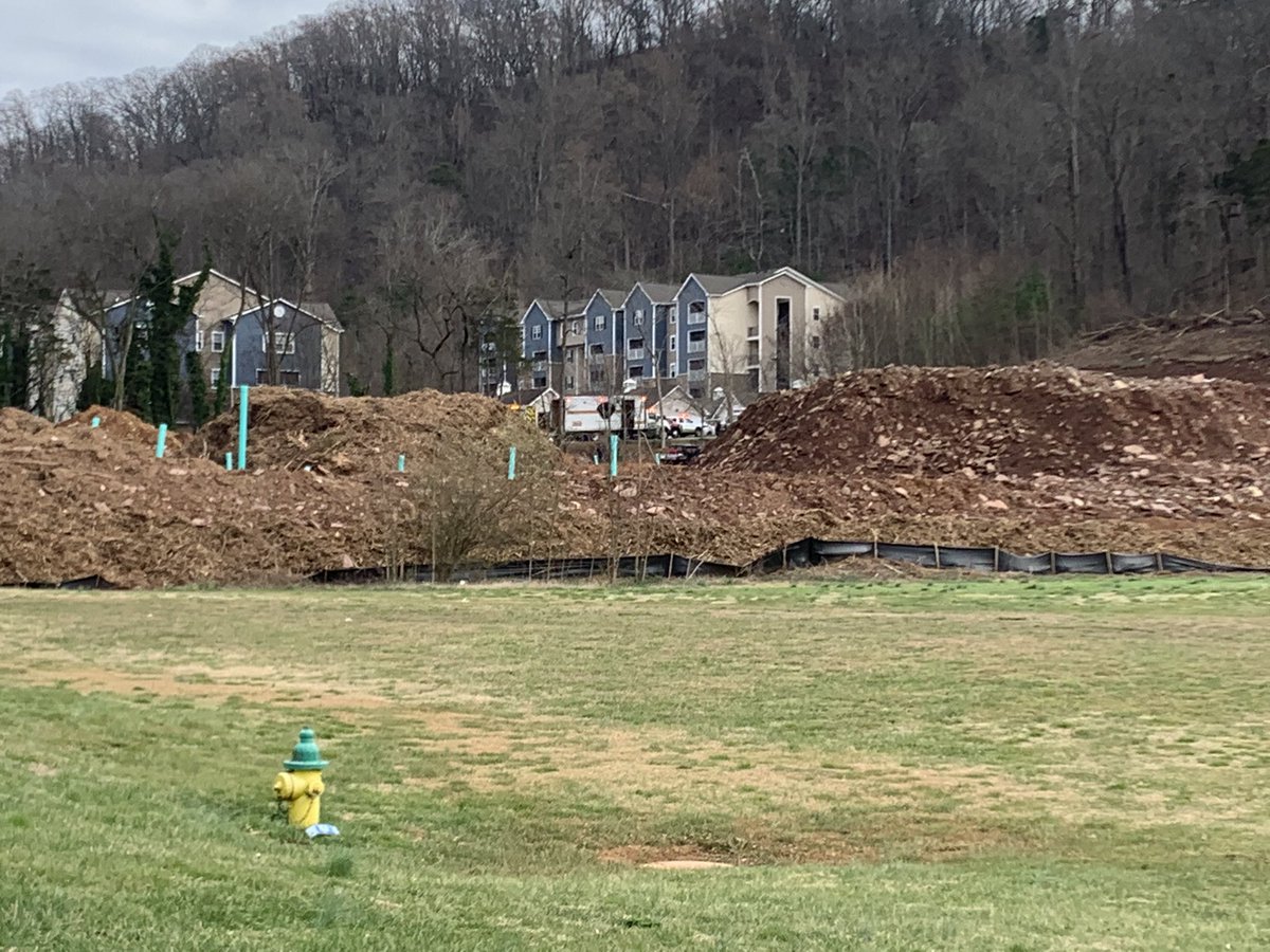 Scene if a trench collapse at a construction sight on E Beaver Creek Dr. in Knox County/ Powell area. A spokes person with @ruralmetrofire says two men are buried about 15 feet down