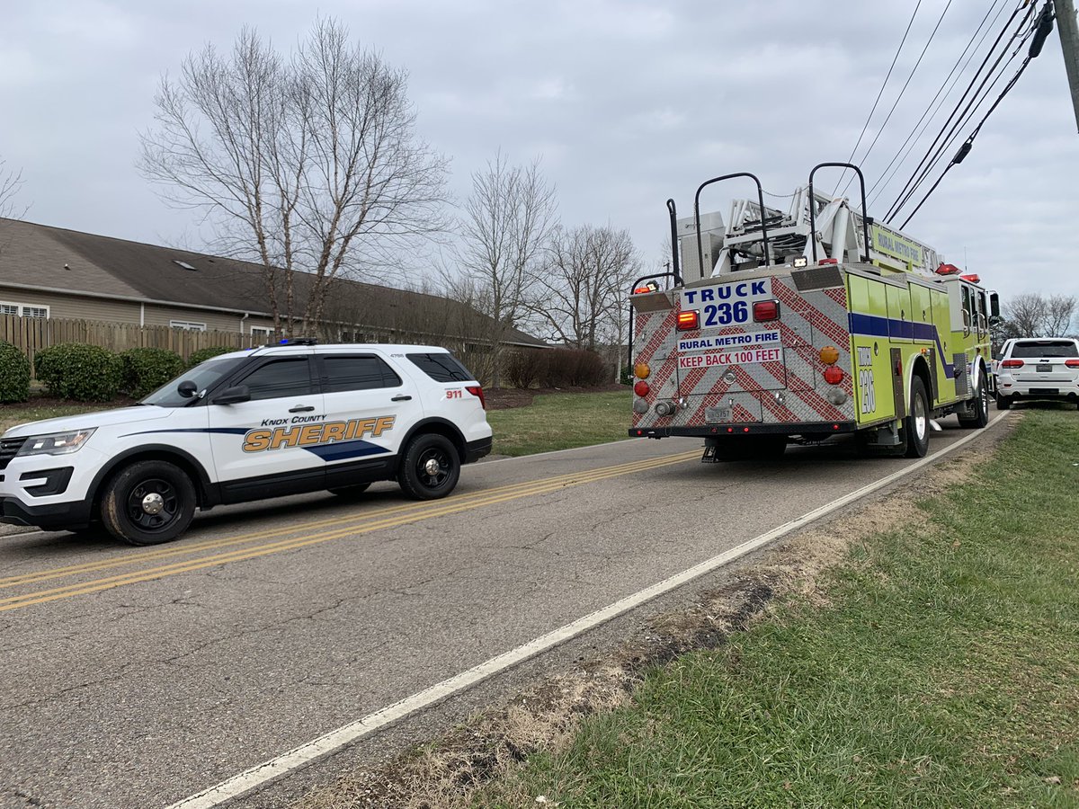 Scene if a trench collapse at a construction sight on E Beaver Creek Dr. in Knox County/ Powell area. A spokes person with @ruralmetrofire says two men are buried about 15 feet down