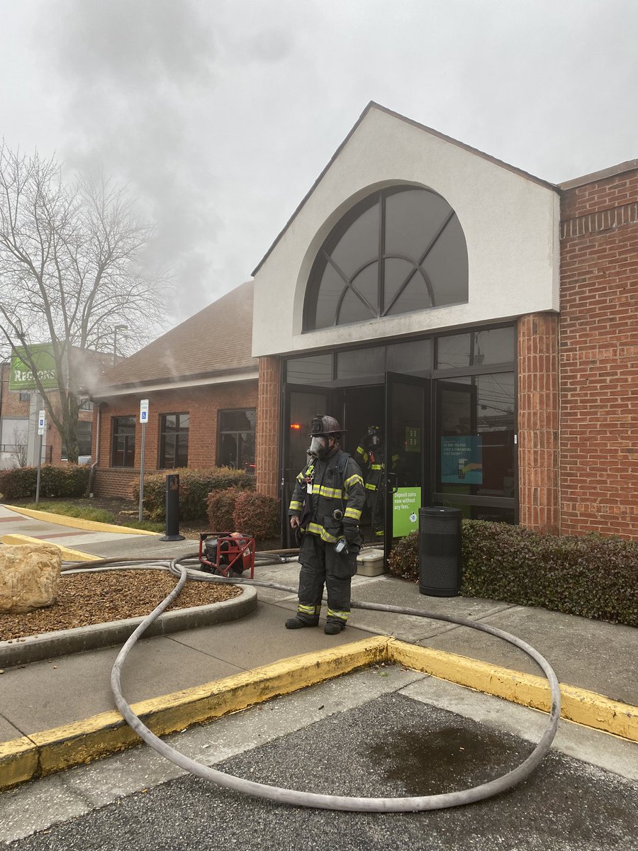 Knoxville Fire Department is currently on scene of a structure fire at regions Bank located at 707 N. Broadway