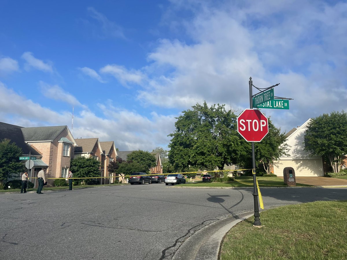 Shelby Co. Sheriff's Office investigating a homicide at a home on Thorn Tree Ln. and Crystal Lake Dr. in E. Shelby Co. gated subdivision.  One dead, another taken to hospital.  