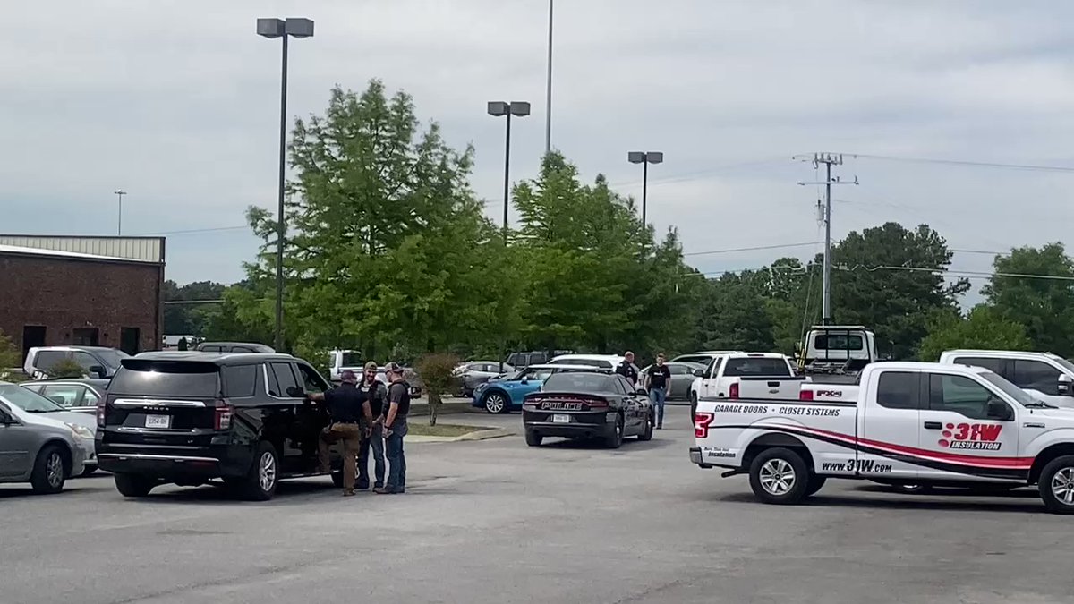 The pick-up truck police say 34-year-old Samuel Edwards stole after shooting at a Hendersonville police officer is now being towed away from the scene where Millersville PD located it