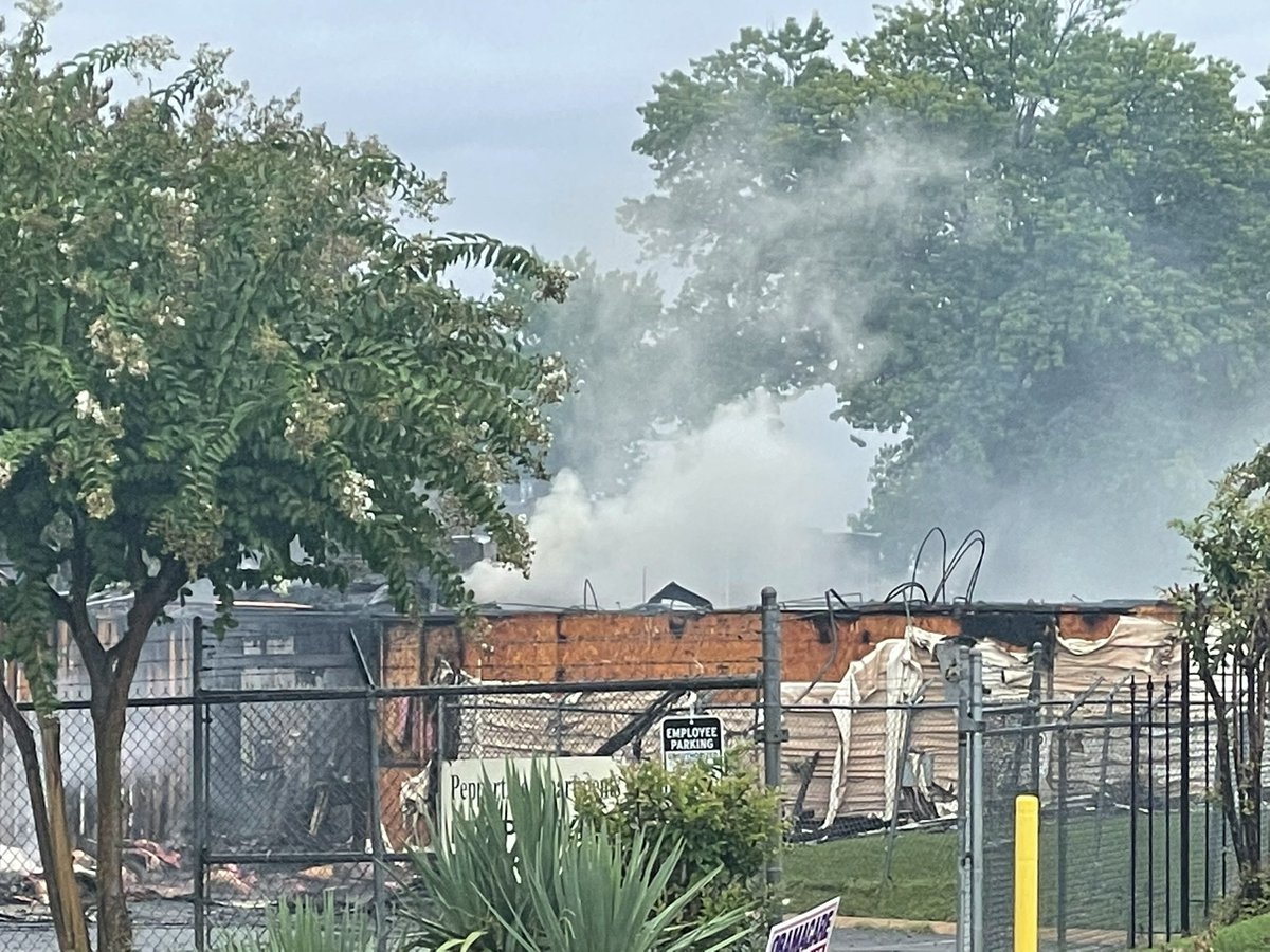 Fire at Peppertree Apartments in Whitehaven. MFD says flames engulfed leasing office, no apartment units involved. 