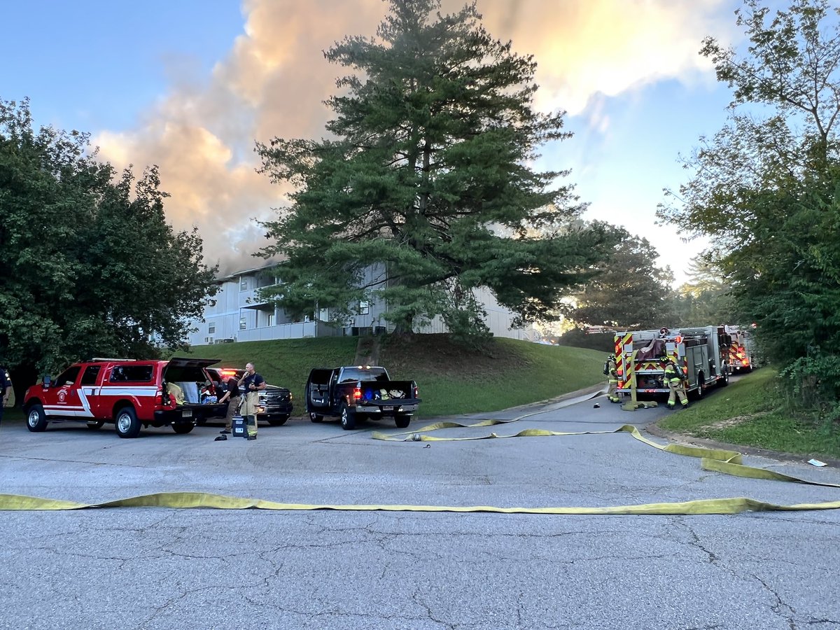 Second alarm apartment fire on Sunflower Lane at Rustic Village North. Multiple Green Shift companies are on the scene. Firefighting operations are underway