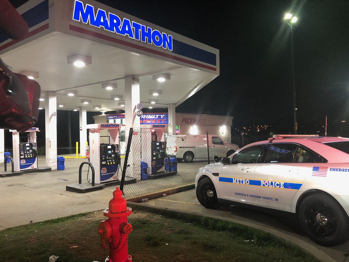 A man was shot dead at the Marathon Gas Station on Trinity Lane.