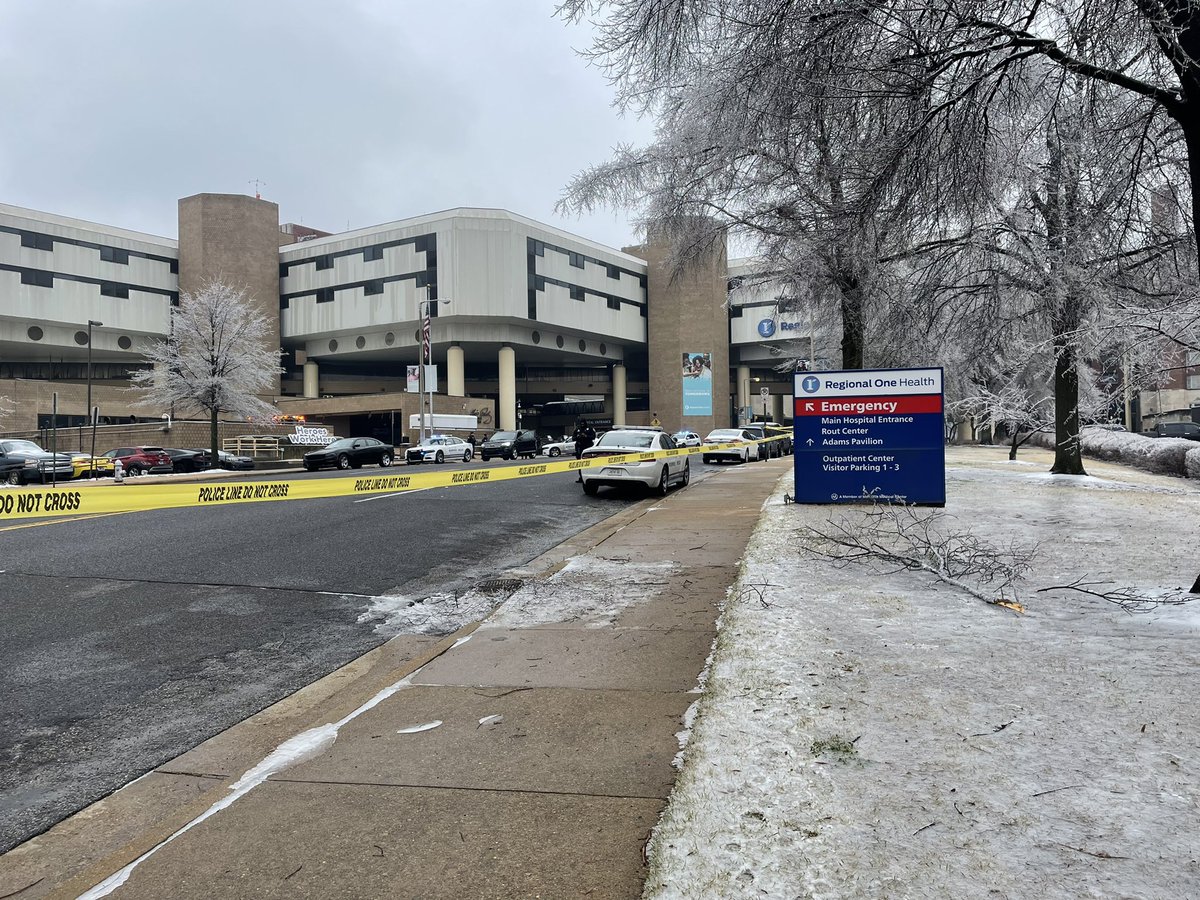 TBI is investigating an MPD officer-involved shooting at White Station Library. One person is dead and an officer was critically injured. Large police presence at Regional One Hospital where the officer was taken