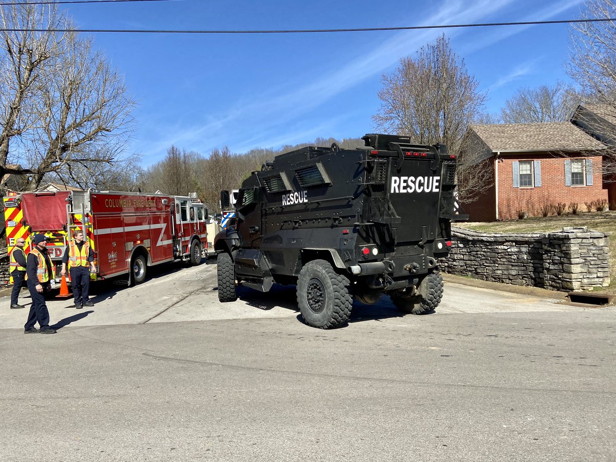 Approx. 7:25am Columbia Police and Maury County Sheriff's deputies arrived at 106 McKinley Drive to escort a woman as she retrieved belongings. Police also intended to serve the 47-year-old man inside a warrant