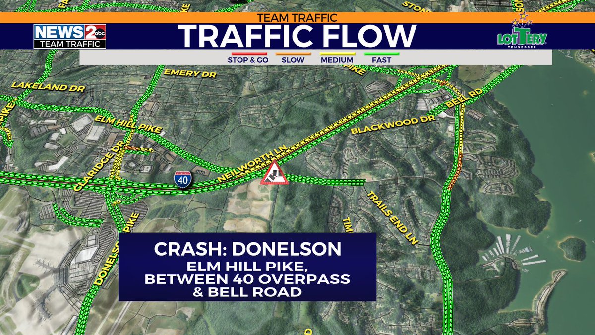 officers say it involves a WeGo Transit bus and a school bus  multiple people taken in ambulances   parents able to get past to their children @WKRNCrash in Nashville (Donelson): Elm Hill Pike, just east of I-40  before Bell Road