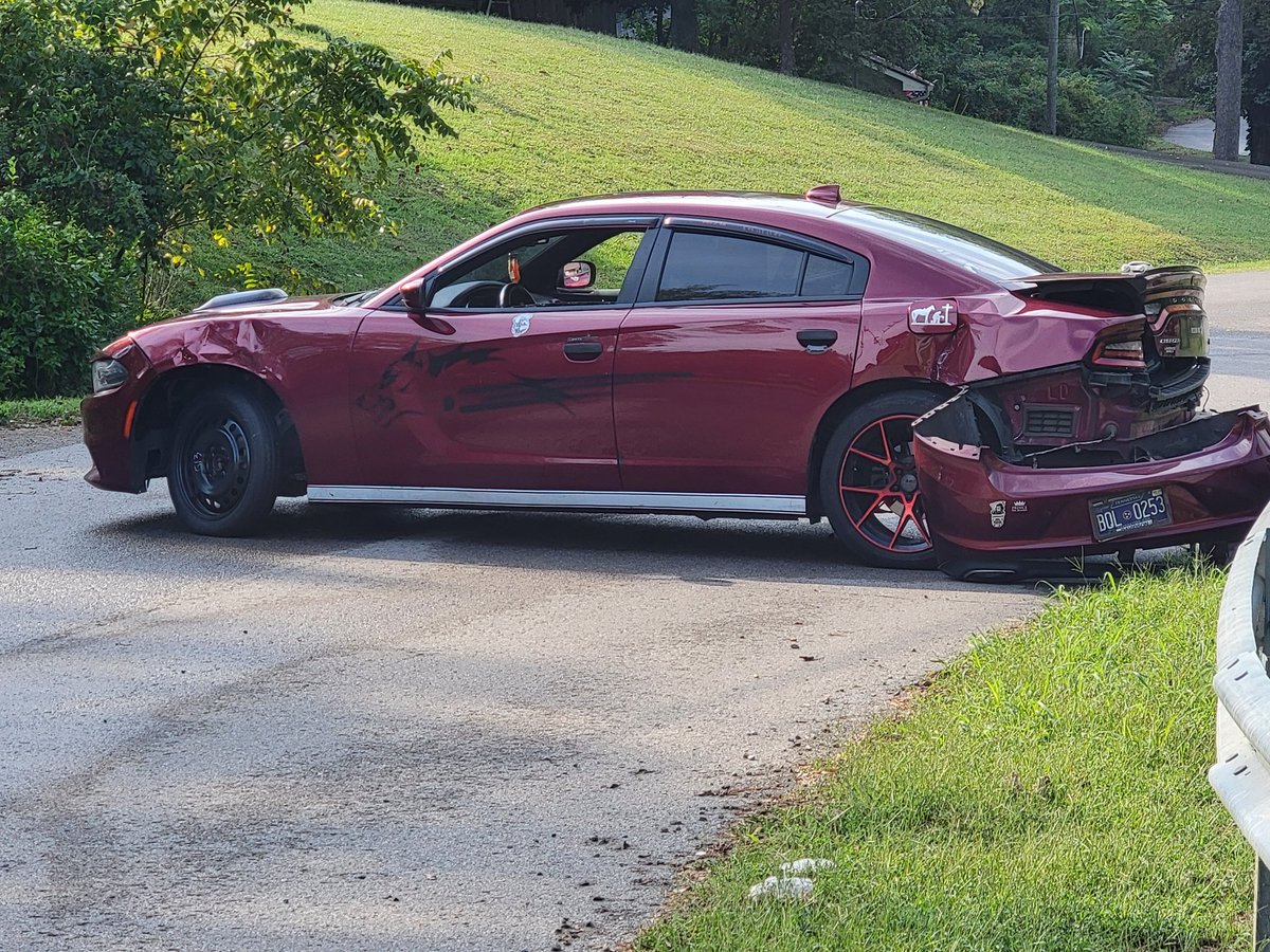 4 apparent juveniles who fled from this Dodge on Patricia Dr after shooting at an MNPD undercover vehicle & an airborne helicopter are in custody. The 4 surrendered after running into a wooded area off Millwood Dr at Murfreesboro Pk