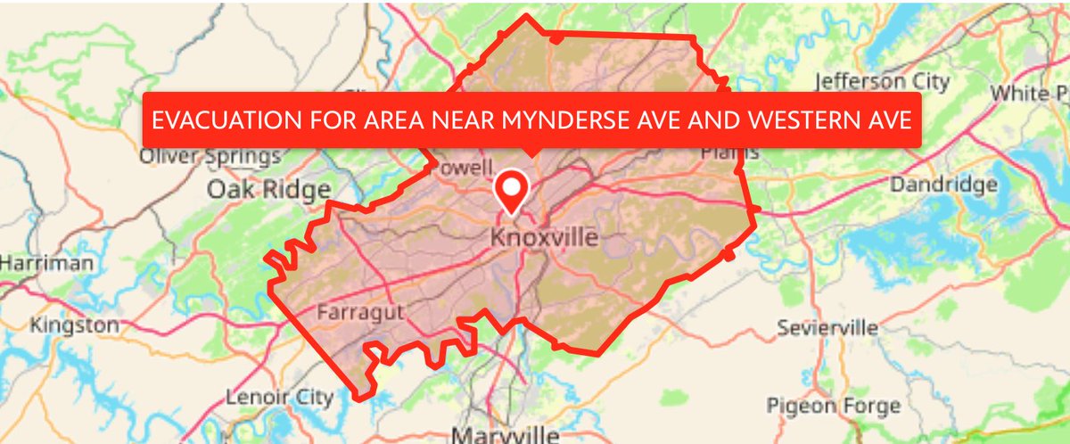 Evacuation notice sent to small area of Knoxville, Tennessee warning of ‘suspected explosive device’