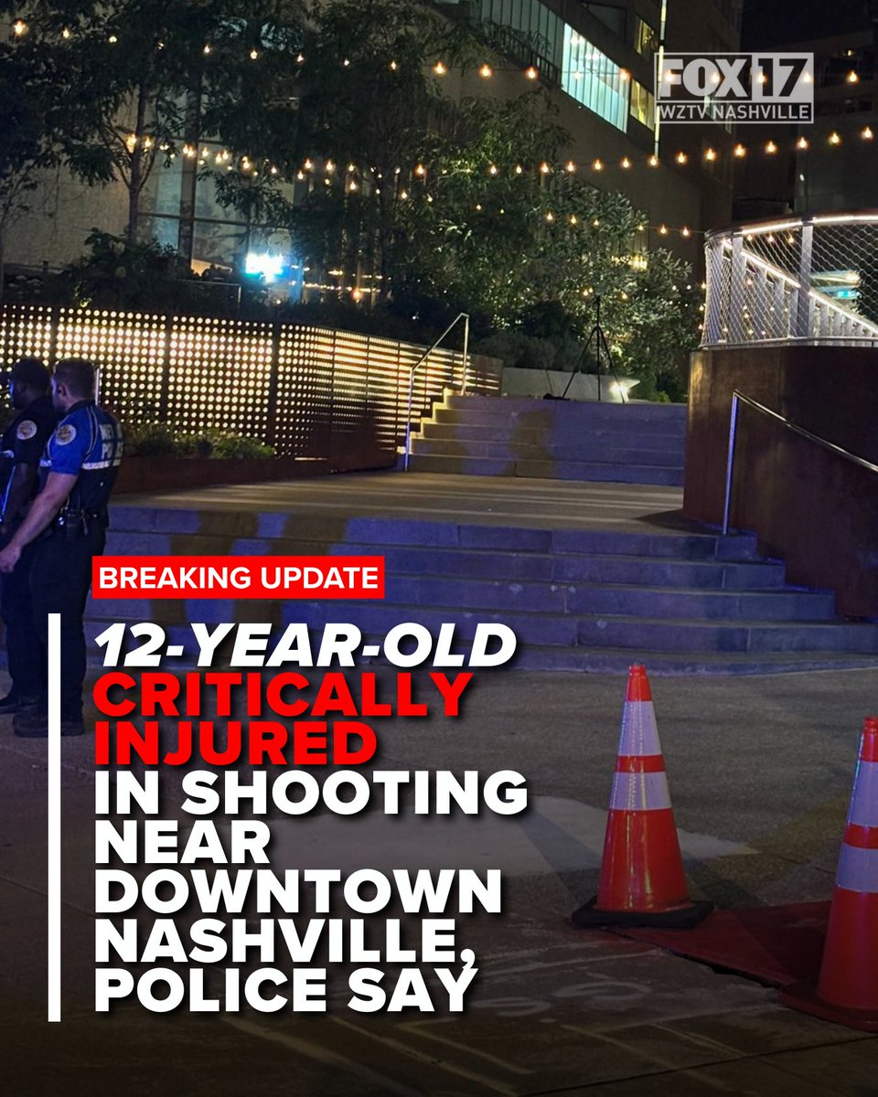 A 12-year-old boy was critically injured in a shooting near downtown Nashville this evening. Metro Nashville Police say the child suffered a gunshot wound to the head after shots were fired during a fight involving a group of individuals.