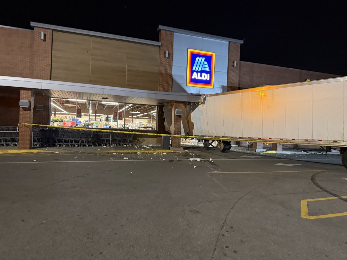 A semi-truck has crashed into the ALDI off Gallatin Ave in East Nashville. No injuries have been reported. The cab of the truck is sitting inside the store like a shopping cart in the middle of an aisle. The driver is being questioned 