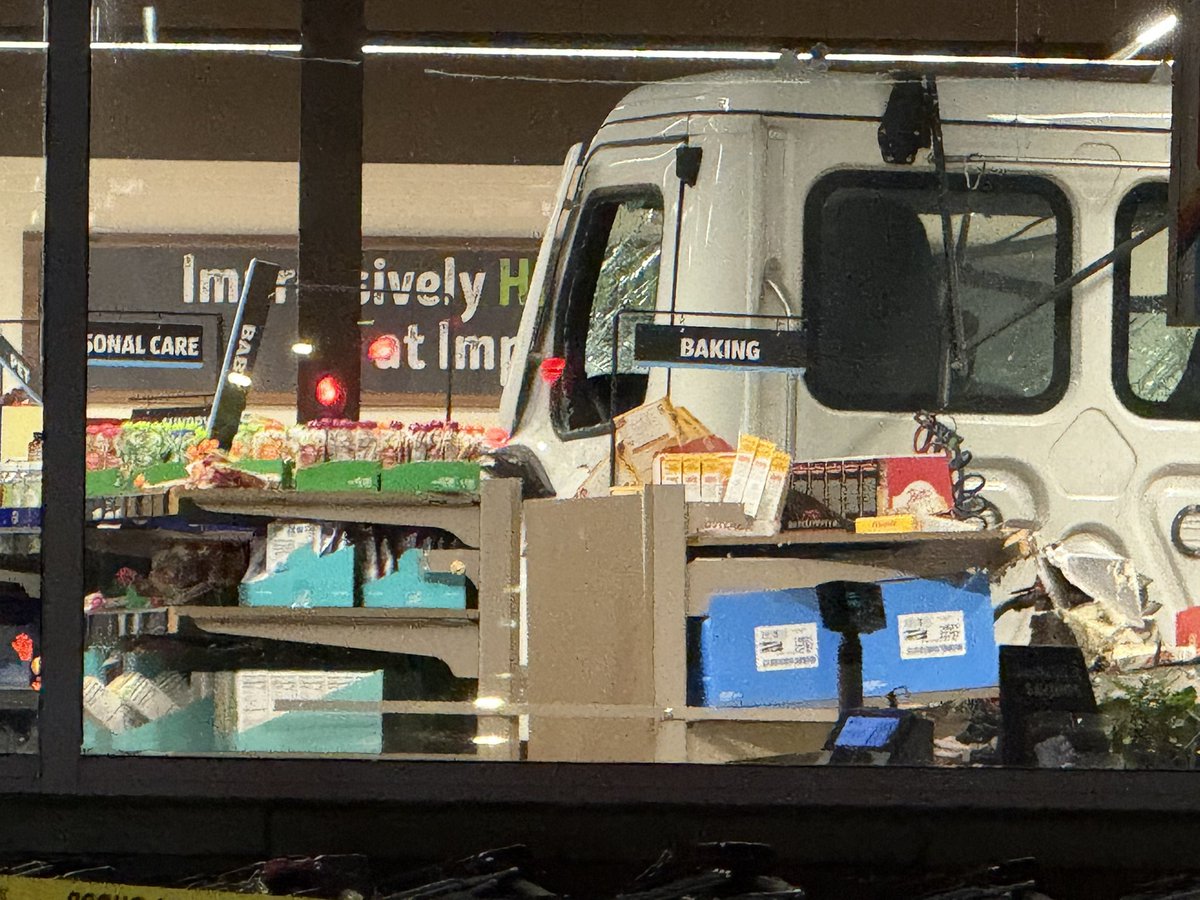 A semi-truck has crashed into the ALDI off Gallatin Ave in East Nashville. No injuries have been reported. The cab of the truck is sitting inside the store like a shopping cart in the middle of an aisle. The driver is being questioned 